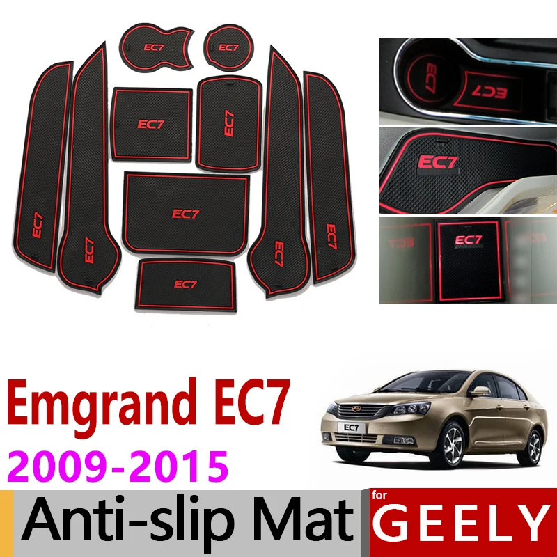 

Anti-Slip Rubber Gate Slot Mats Cup Mat for Geely Emgrand EC7 EC715 EC718 2010 - 2015 Accessories Stickers 2011 2012 2013 2014