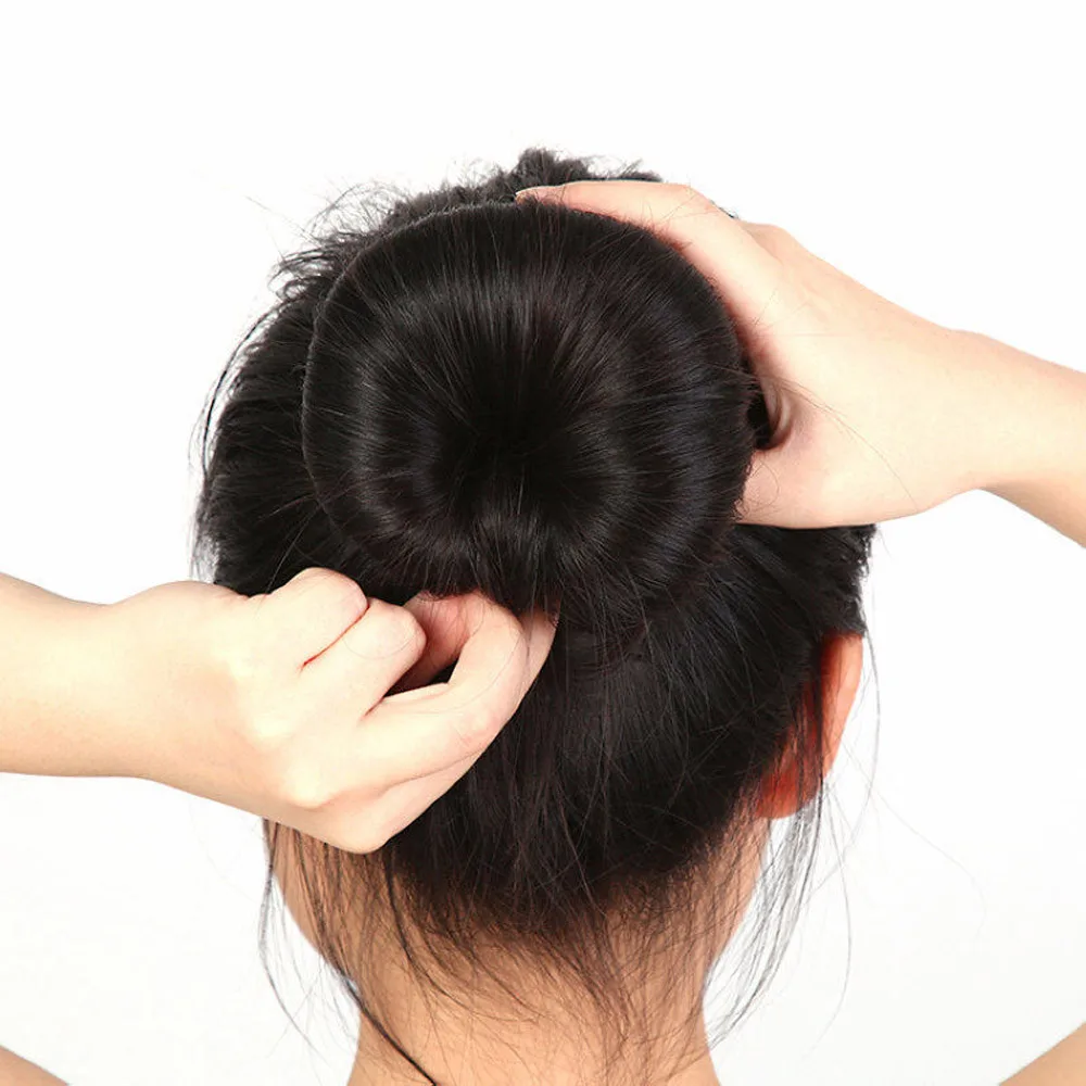 Женские резинки для волос лента для волос Meatball Тип 4 размера Стильное кольцо для волос стиль диспенсер булочки инструмент для волос кольцо