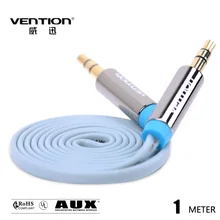 Vention flat Blue Audio Cable 3.5mm to 3.5 mm jack aux cable for car FOR Headphone/PC/MP3/DVD/HDTV/Mobilephone