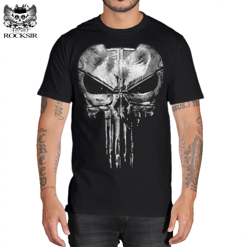 

Punisher Streetwear Tshirt Men Hip Hop Funny T Shirts Mens T Shirts Fashion 2018 Boyfriend Gift Cotton Print Casual T-shirt