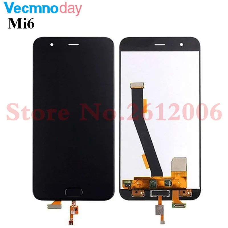 

Original For 5.15" For Xiaomi Mi6 M6 With Fingerprint LCD Display +Touch Screen digitizer For xiaomi mi 6