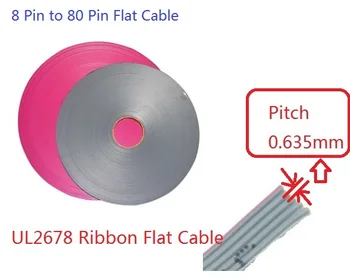

10 Meter 0.635 mm Pitch 8 10 12 14 16 18 20 24 26 30 34 40 50 60 68 80 Pin Ribbon Flat Cable UL 2678 AWM 30 For 1.27 IDC Socket