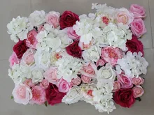 SPR Free Shipping 2017 SPR penoy hydrangea rose flower wall wedding backdrop decoration artificial flower arch
