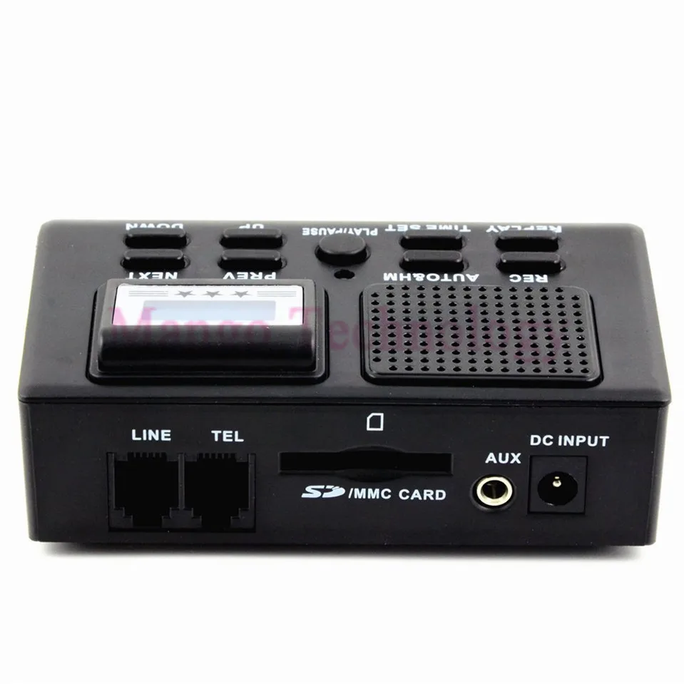 2017 High Quality Telephone Telephone Logger/Telephone Voice Monitor Blue LCD display With Clock function Digital Voice Recorder