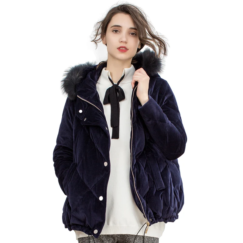 

Loveincolors Maternity Women Down Jacket Fashion Velour Smooth Hoodie Warm Comfortable Pregnant Clothes