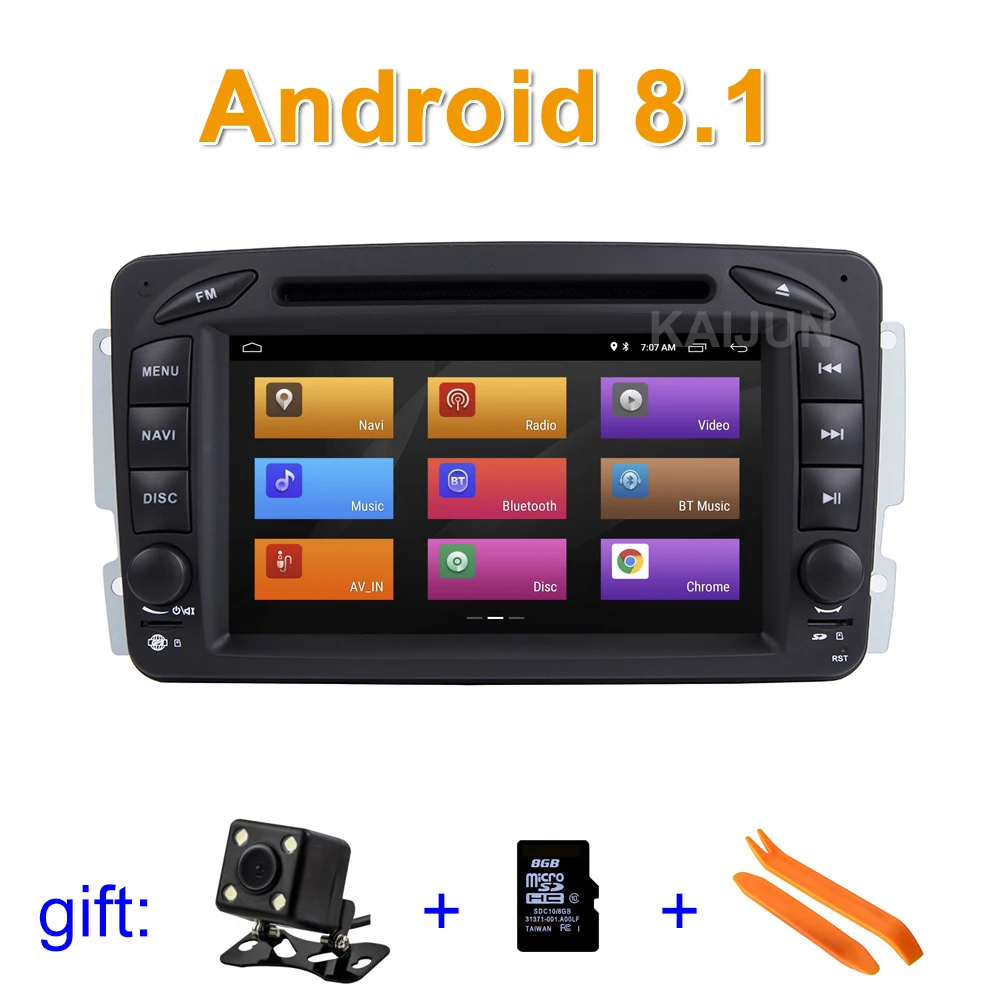 

Android 8.1 Car DVD Multimedia Player GPS for Mercedes/Benz/W209/W203/M/ML/W163/Viano/W639/Vito with WiFi BT Stereo