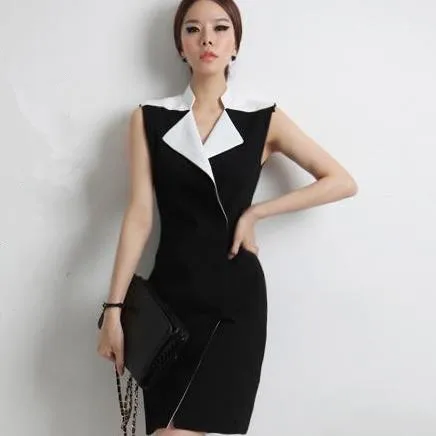 OL платье Женщины Тонкий без рукавов карандаш|pencil dress|dress womenol dress |