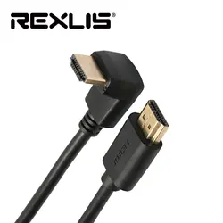 REXLIS Кабель HDMI 270/90 градусов угол HDMI к кабелю HDMI 5 m 1,5 м 2 м 3 м HDMI 2,0 кабель 4 K 3D для ТВ PS3 проектор компьютерный кабель