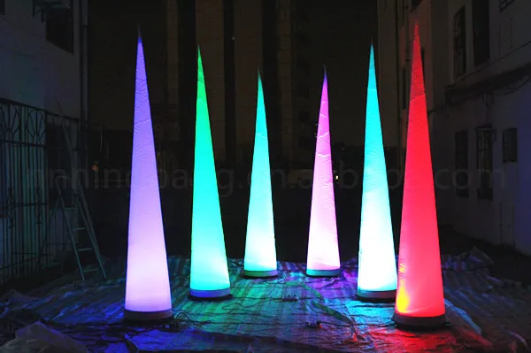 

Free shipment 3m high party decoration inflatable cone with led lighting lamp