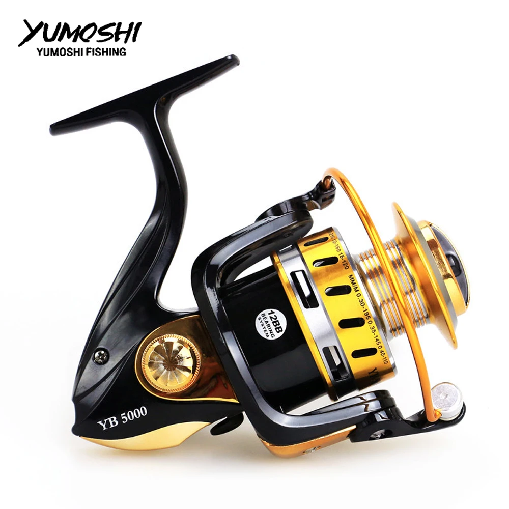 

Stainless Steel Bearing Fishing Reels casting Spinning Reel 12BB YB2000-7000 Series Fishing Wheel Pesca Sea Lake River