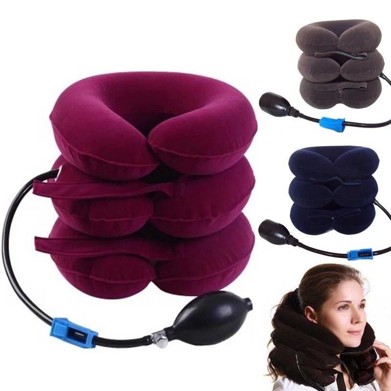 

PNEUMATIC air Neck Health care beauty Cervical Traction collar pillow soft Brace Device neck massager Head Shoulder Pain device