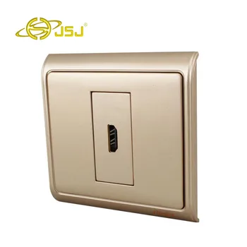 

JSJ N86-901 + 600K (gold) unit HDMI 2.0 4K card cable socket Welded wire-free wiring wall plug