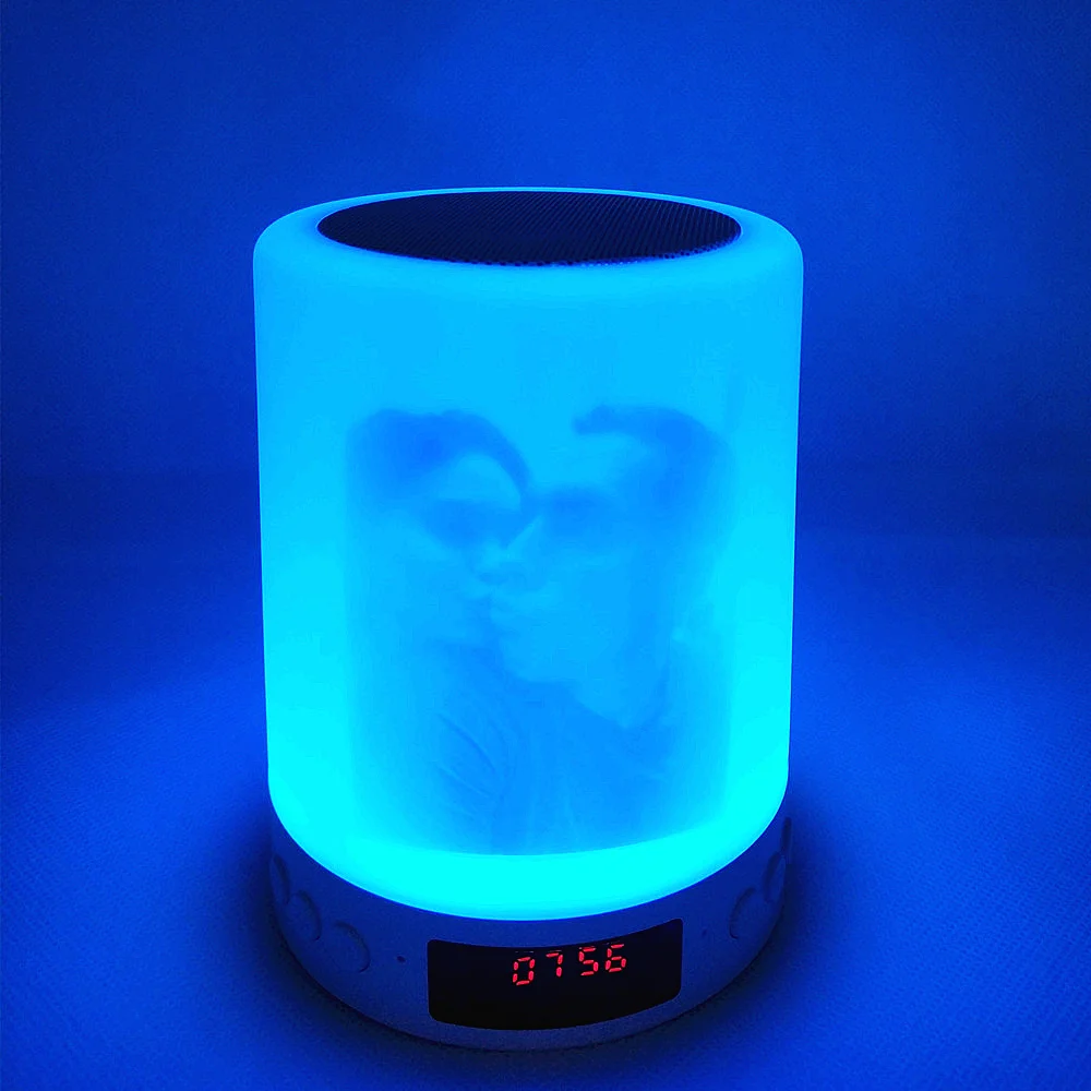  HZFCEW Custom Pattern Colorful Night Light Smart Portable Wireless Bluetooth Speaker Touch Control  - 32970974461