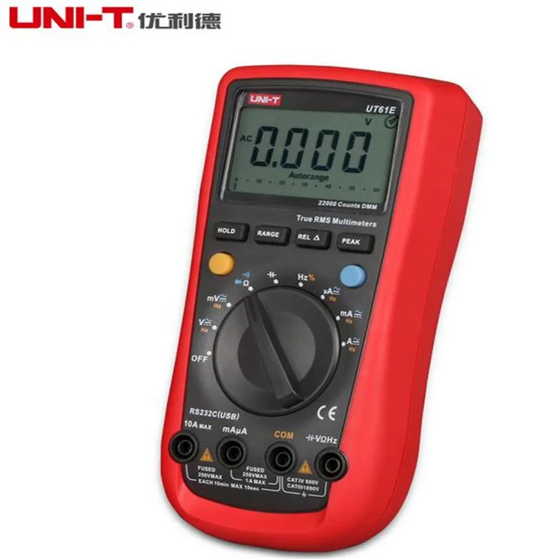 UNI T UT61E Digital Multimeter auto range true RMS Peak value RS232 REL