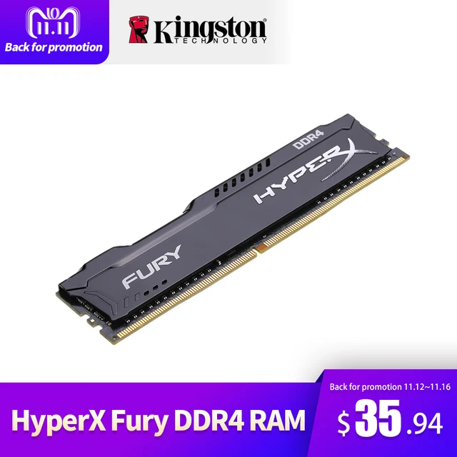 Cheap Kingston HyperX FURY 4GB 8GB 16GB DDR4 2400MHz PC RAM Memory DIMM 288-pin Desktop Ram Internal Memory RAM For Computer Games Ram