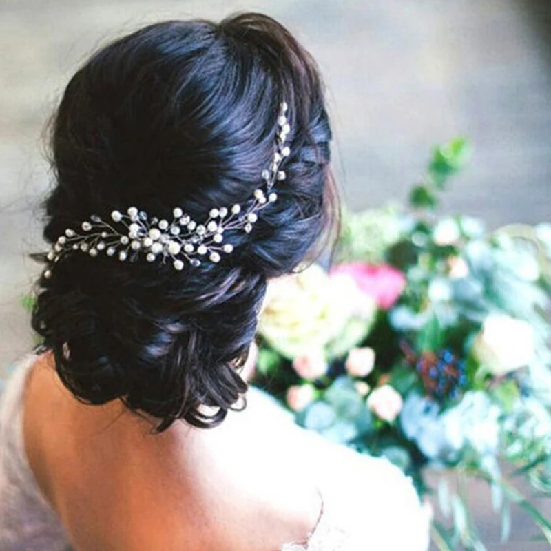 

Trendy Pearl Hair Comb Wedding Hair jewelry Bridal Headpiece Bridesmaid Hair accessories women Handmade bride head piece FS127