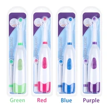 1 Набор зубных щеток с 2 головками, работающими от аккумулятора, для гигиены полости рта, перезаряжаемая зубная щетка для взрослых и детей