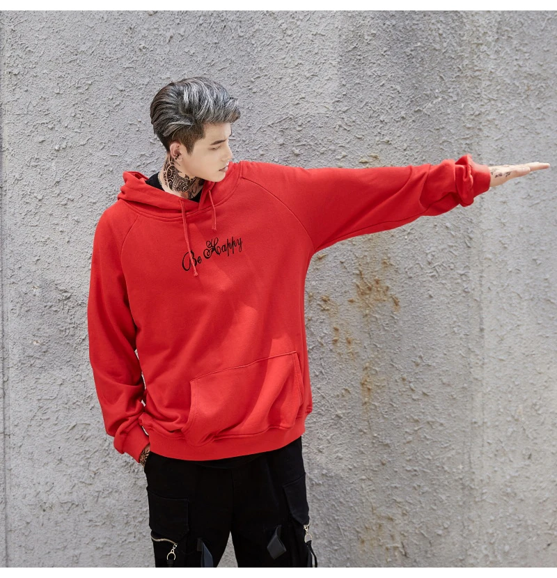 Aolamegs Hooded Sweatshirts Men Women Patchwork Smile Print Hoodie Fashion Casual Hip Hop Streetwear Contrast color Men Clothing (14)