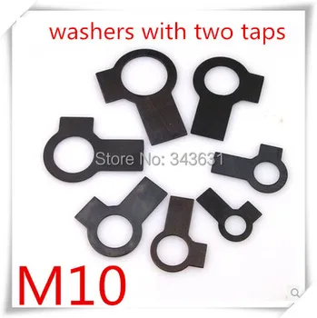 

100PCS steel with black oxide m10 lock washer with double ears / washers with two taps