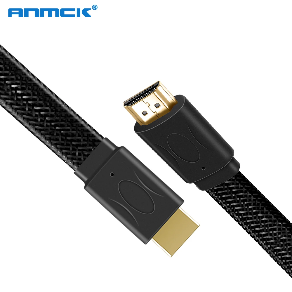 Anmck кабель HDMI 1,5 м 3 м 5 м 10 м 15 м 20 м 2 к HDR видео Позолоченные кабели 1,4 1080 P 3D Кабель Для адаптер HDTV проектор мониторы