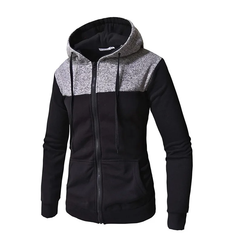 

New Hoodies Men 2019 Brand Male Long Sleeve Hoodie Two-color stitching Sweatshirt Mens Moletom Masculino Hoodies Slim Tracksuit