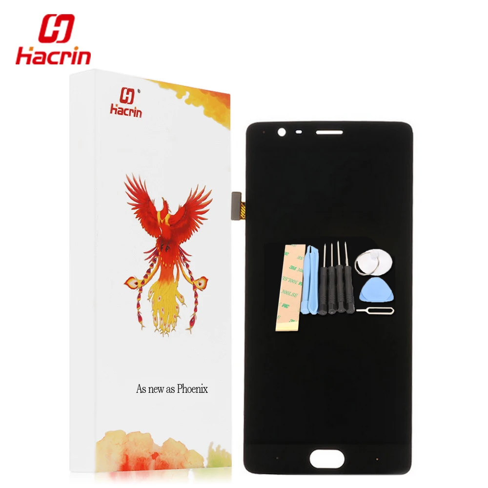 Hacrin Oneplus 3T LCD Display Touch Screen 100 New FHD 5 5 Digitizer Assembly Replacement Accessory