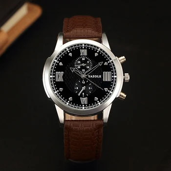 

YAZOLE Top Brand Watch Wrist Men Bracelet Quartz Watch Fashion Bussiness Leather Strap Gentleman Dress Watches Relogio Masculino