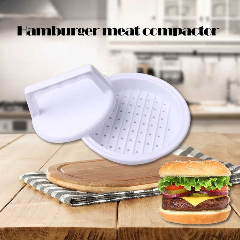 Quality 3-in-1 Hamburger Makers Non-stick BBQ Meat Pressing Device Burger Mold Plastic Machine DIY Kitchen Cooking Poultry Tools