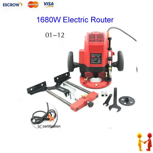 

1680W Electric Router, electrical tapping machine, Pure Copper motor