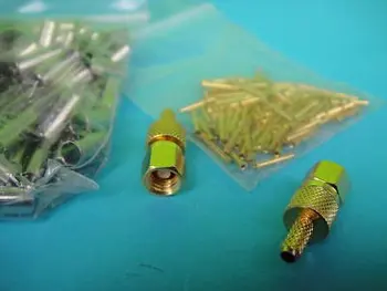 

50 RP SMC Male RF Crimp Connector for RG316 RG174 UF10