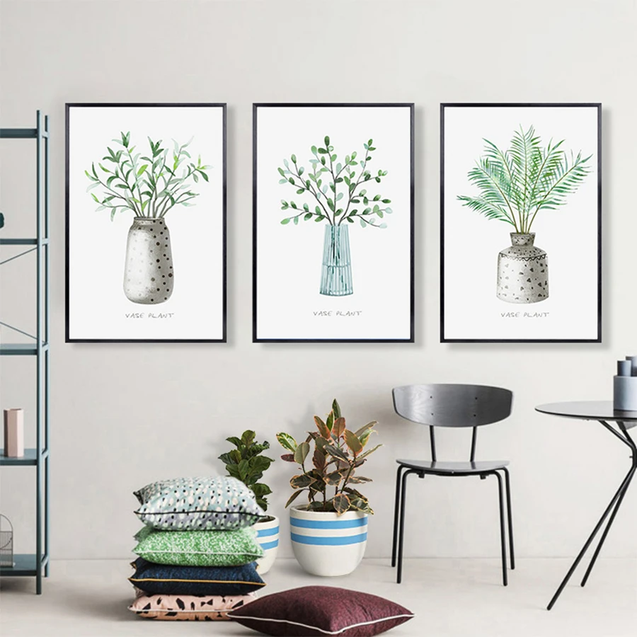 ASAPFOR Tropical Plant Wall Painting for Office Nordic Poster Print Minimalist Art Pictures Living Room Home Decoration | Дом и сад