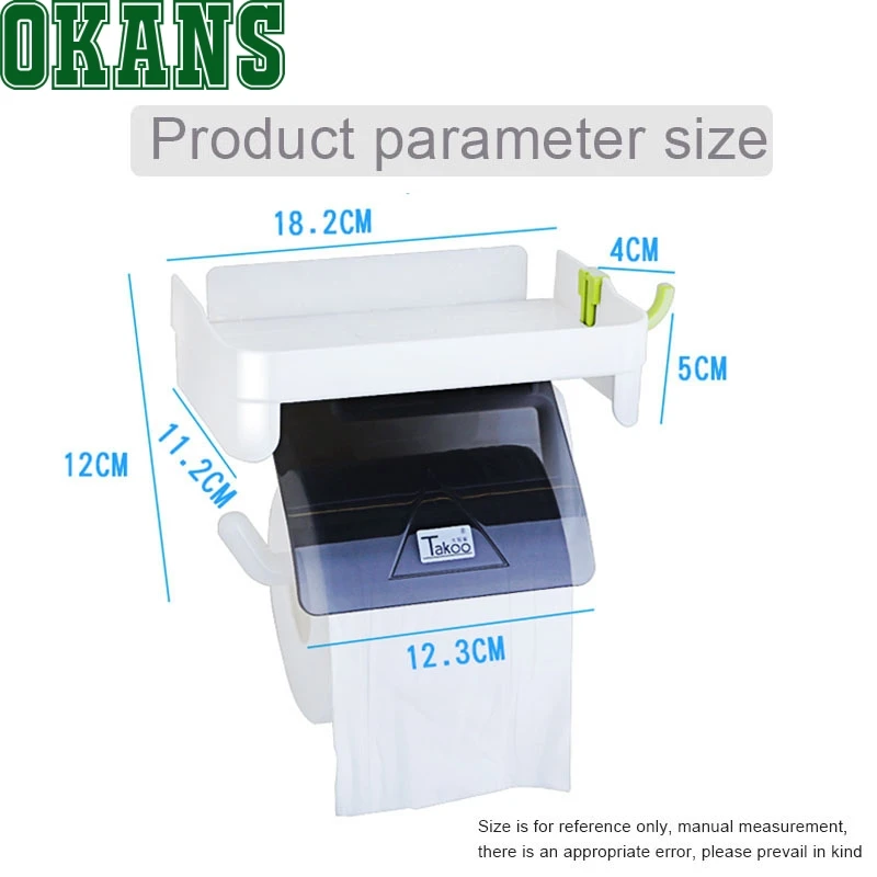 

Bathroom Toilet Paper Holder Wall-mounted Holder Tissue Paper Rack