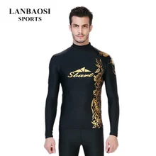LANBAOSI, популярная одежда для фитнеса и подводного плавания, мужская рубашка с длинным рукавом, для плавания, медузы, виндсерфинга, подводного плавания, гидрокостюм, топы