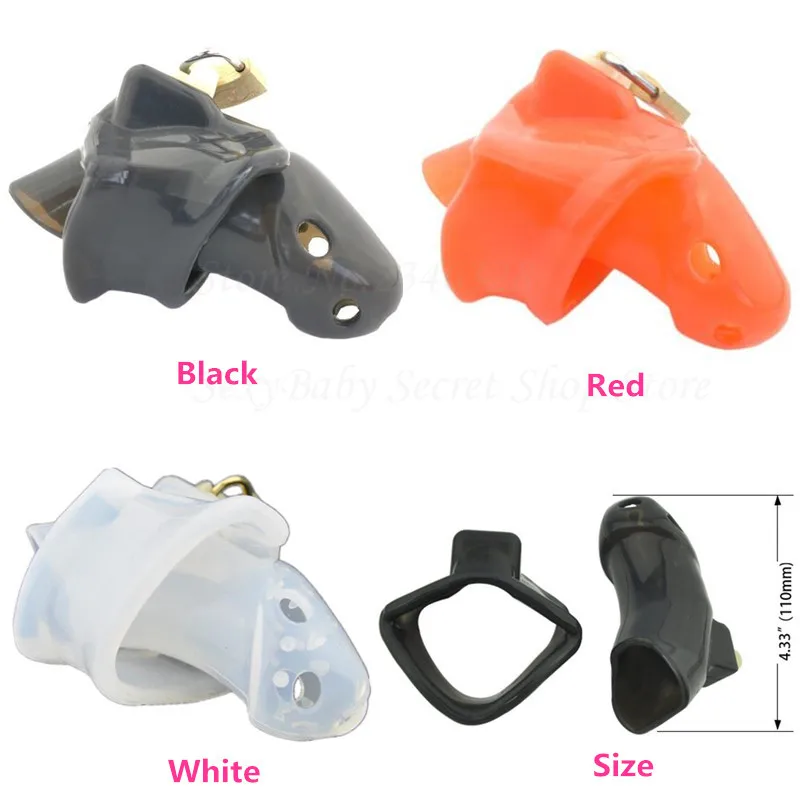 New Soft Silicone Male Chastity Device Barbed Cock Cage Penis Lock Chastity Belt Penis Rings Fetish Slave Sex Toys For Men