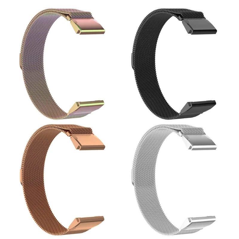 

OOTDTY 20mm Smart Watch Strap Milanese Loop Magnetic Stainless Steel Watch Band for Garmin Fenix5 Forerunner935 Quatix5