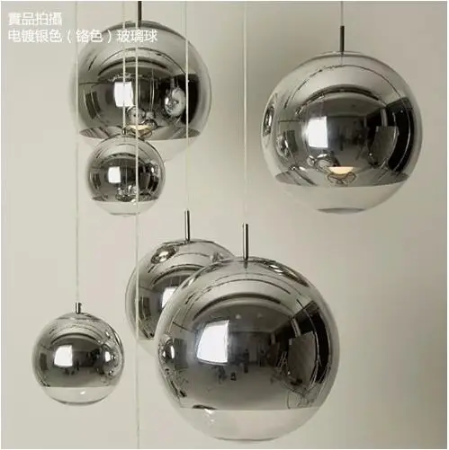 

Modern simple round lamp ball lamp glass chandelier double staircase lamp table lamp bar electroplating ball round chandelier