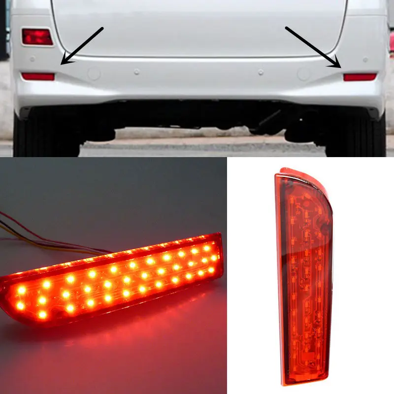 

For Toyota Alphard Light guide Rear fog lamp Brake Highlight With Turn Signal