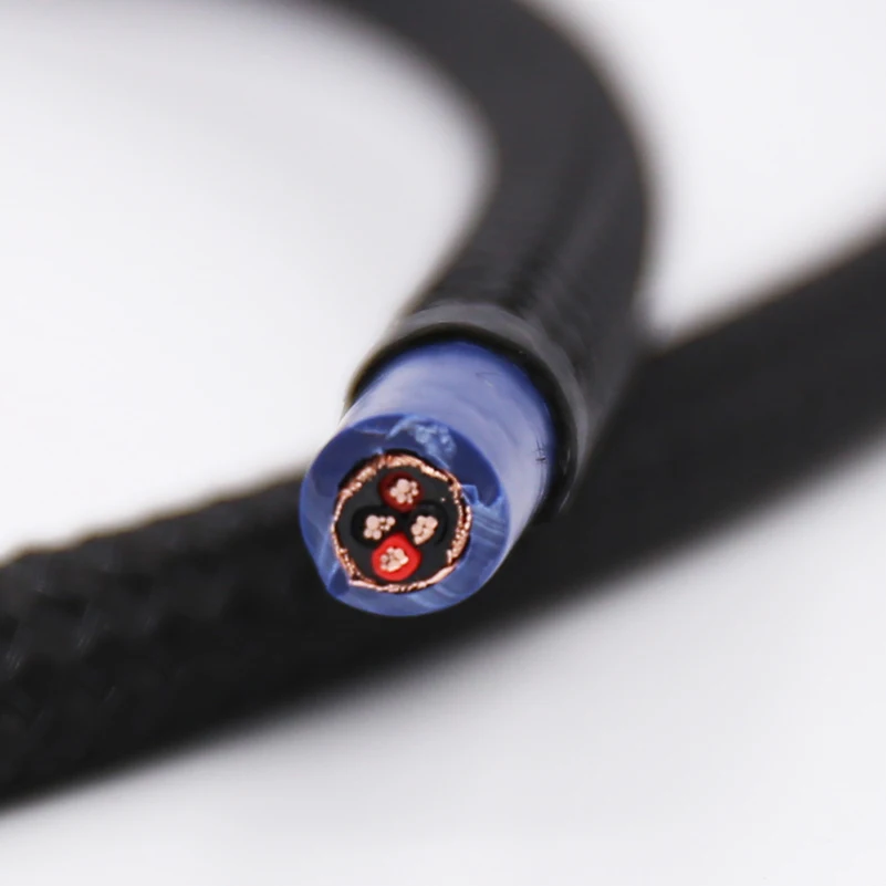 High Quality 6N 99.9999% OFC Male-Male RCA Interconnect Cable with Gold Plated RCA Plug for Hifi System
