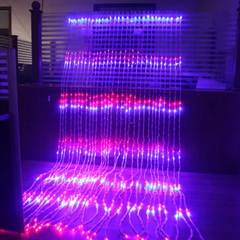 

3X3M 320 LED Waterfall Snowfall Curtain Icicle LED String Light Meteor Shower Rain Effect String Light Christmas Wedding Light