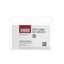 Работы держатель для карт s Жесткий ПВХ прозрачность имя держатель для карт YH6671