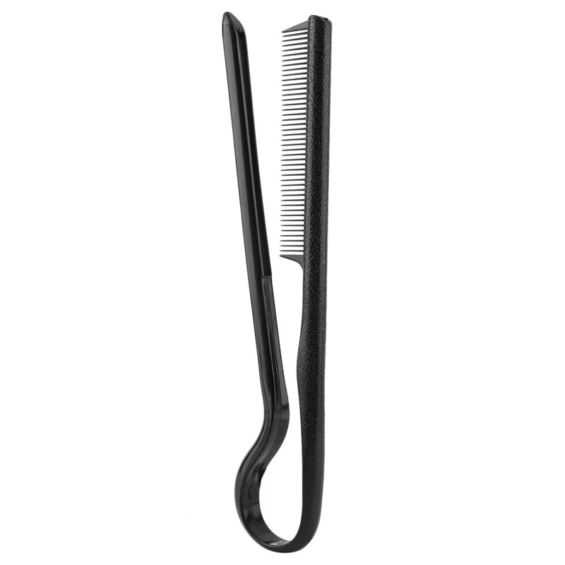 ELECOOL 1 шт. стрижка Выпрямление V Форма Черный гребень DIY укладка расчески инструмент пластиковый зажим типа парикмахерские волосы выпрямитель