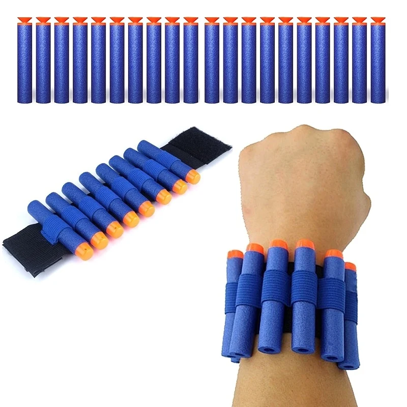 

20Pcs Bullet Accessories Universal Soft Air Guns Bullets /Bullet Wristband/ Nerf Guns Dart EVA Bullets 7.2CM for Nerf Toy Gun