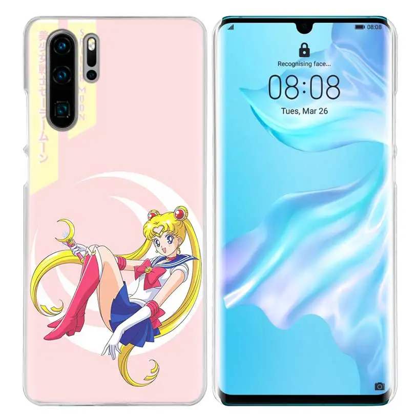 08 Чехол Sailor Moon Kawai для huawei P20 P30 P Smart Nova 4 3i P10 P9 P8 mate 10 20 lite Pro Mini, жесткий чехол для телефона из ПК, Новинка - Цвет: 08