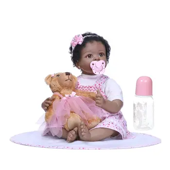 

55cm Reborn Doll Realistic Silicone Vinyl Newborn Baby Toy Girl Princess Clothes Pacifier Lifelike Handmade Gifts
