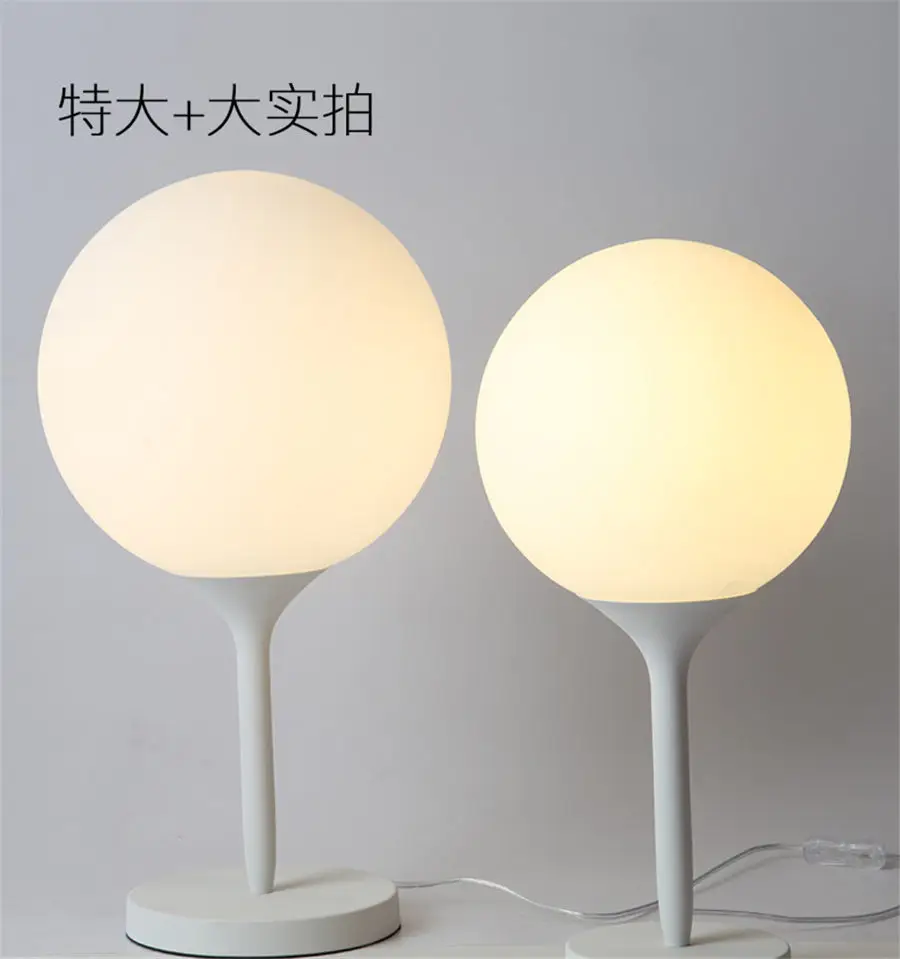 Nordic Италия дизайн гольф led Настольная лампа элегантный дом деко стеклянный, для спальни мяч настольная лампа офисный для сна кабинет