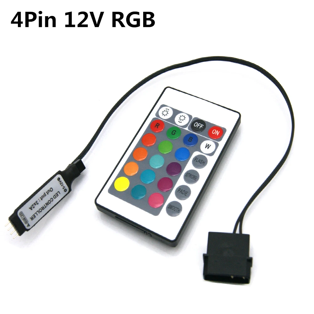 컴퓨터 케이스용 RGB RF 컨트롤러, 몰렉스 4 핀 전원 공급 장치, LED 조명, D-RGB 스플리터 인터페이스, SYNC 허브, 3 핀, 5V 또는 4 핀, 12V