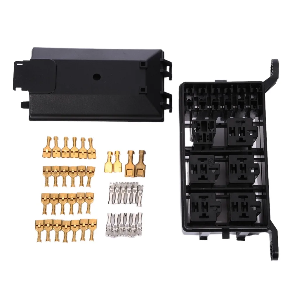 Car fuse box 6 High Quality relay seat 5 way insurance box package cabin insurance car insurance!for most cars!-in Car Switches & Relays from Automobiles ...
