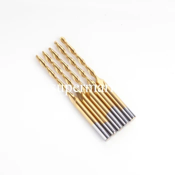 

5x 1/8'' Titanium Coated Carbide CNC Two Double Flute Ball Nose Bit 2mm x22mm