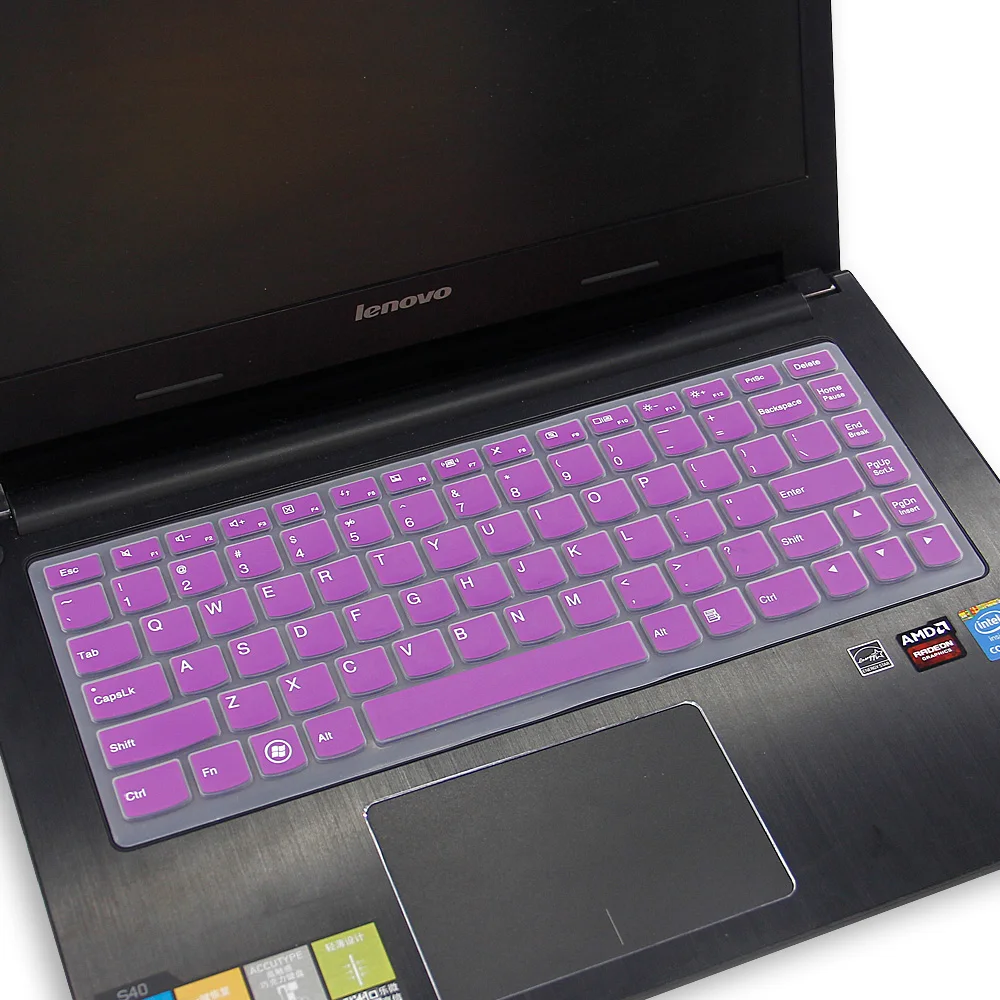Силиконовый чехол Protector кожи для Lenovo 500s-13isk m40-70 s40-70 u31-70 700s-14isk m490s s405 S310 s435 Z400 - Цвет: purple