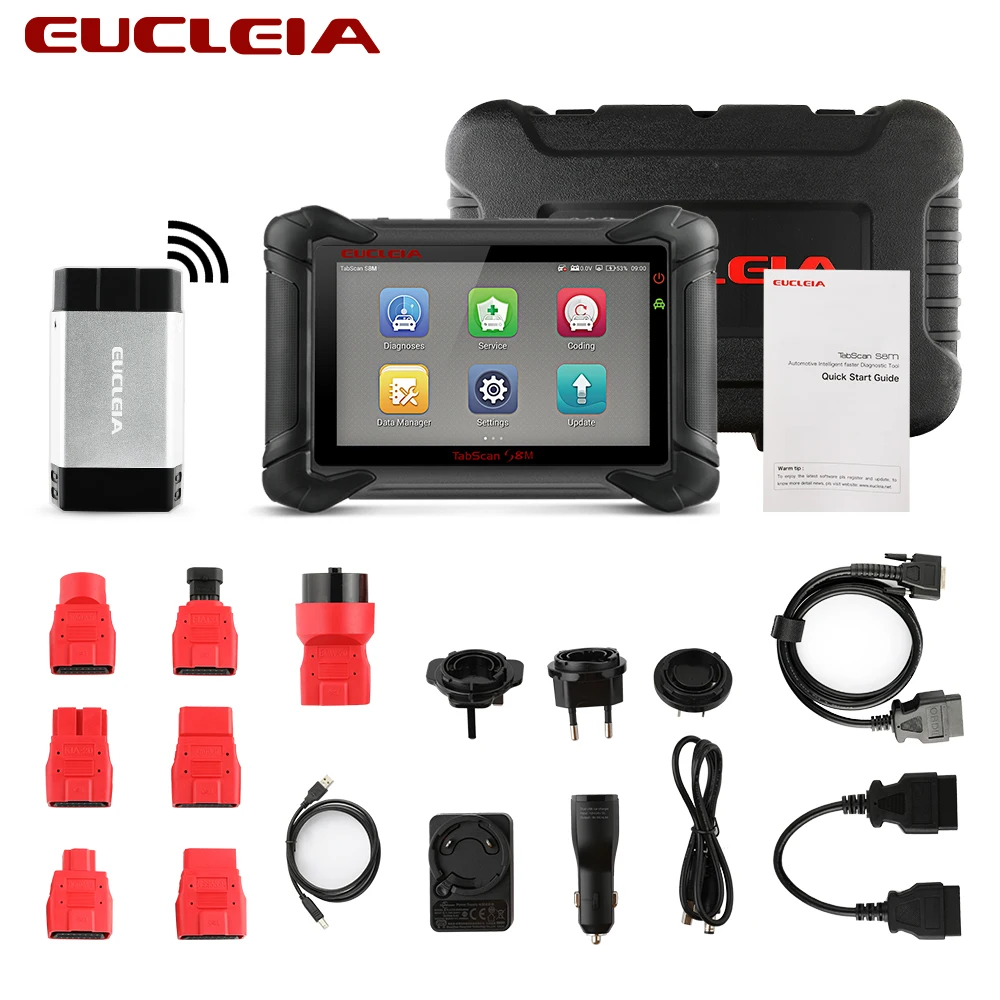 

EUCLEIA S8M Professional OBD2 Scanner Full System Engine ABS SRS EPB Immo Diagnostic Tool Original OBDII Automobiles Scanner